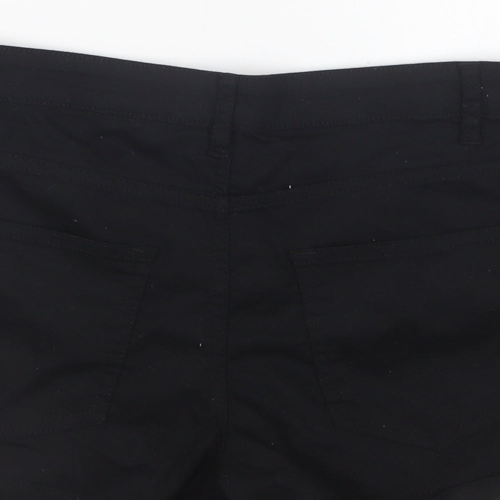 H&M Womens Black  Cotton Bermuda Shorts Size 8 L3 in Regular