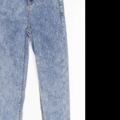 Topshop Womens Blue  Cotton Skinny Jeans Size 26 in L27 in Regular