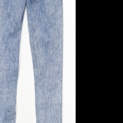 Topshop Womens Blue  Cotton Skinny Jeans Size 26 in L27 in Regular