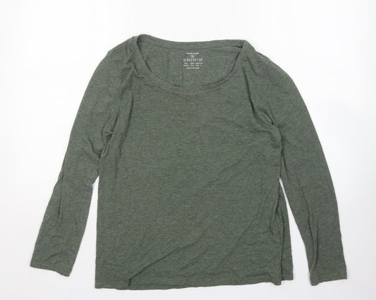 Primark Womens Green  Polyester Basic T-Shirt Size M Round Neck