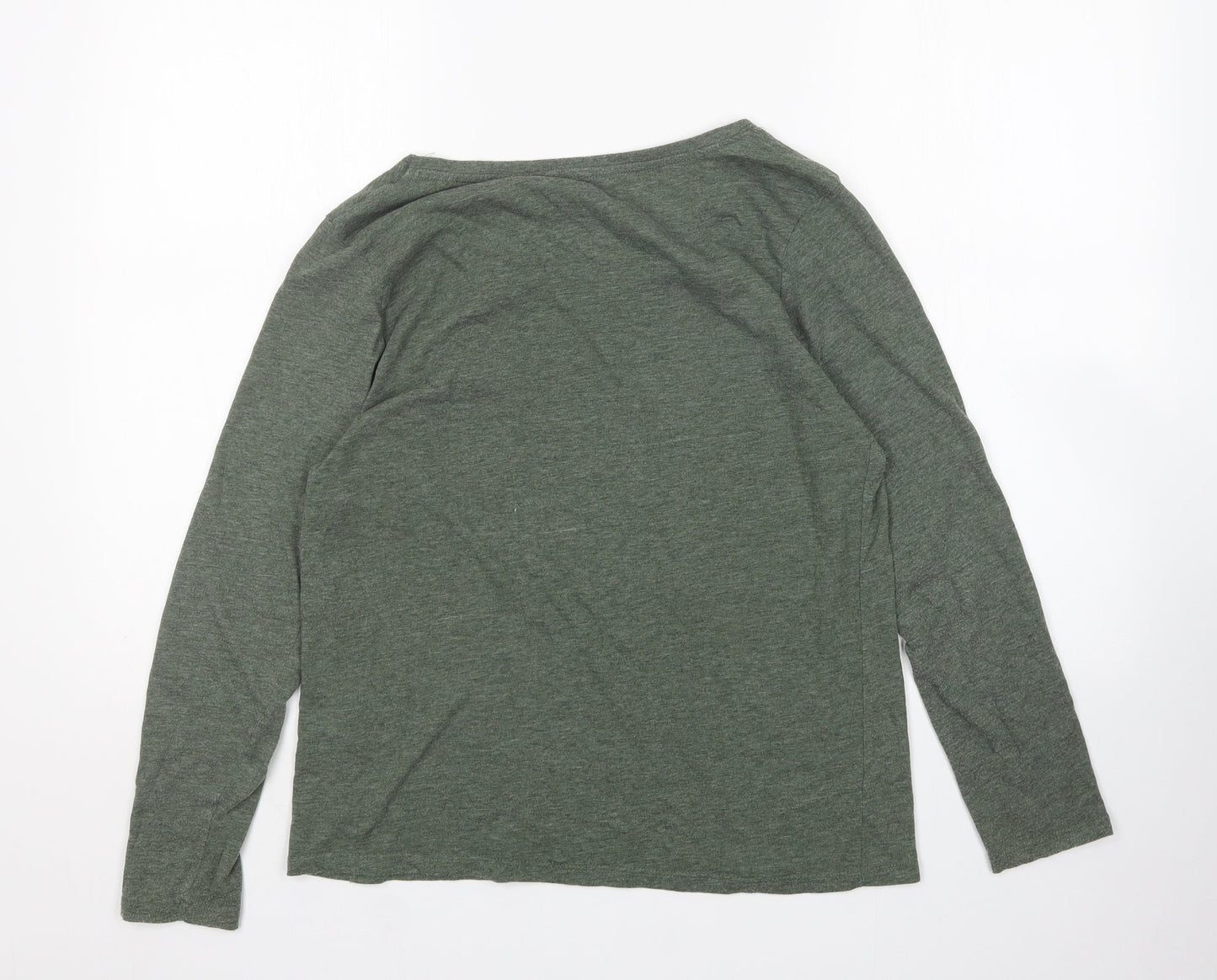 Primark Womens Green  Polyester Basic T-Shirt Size M Round Neck