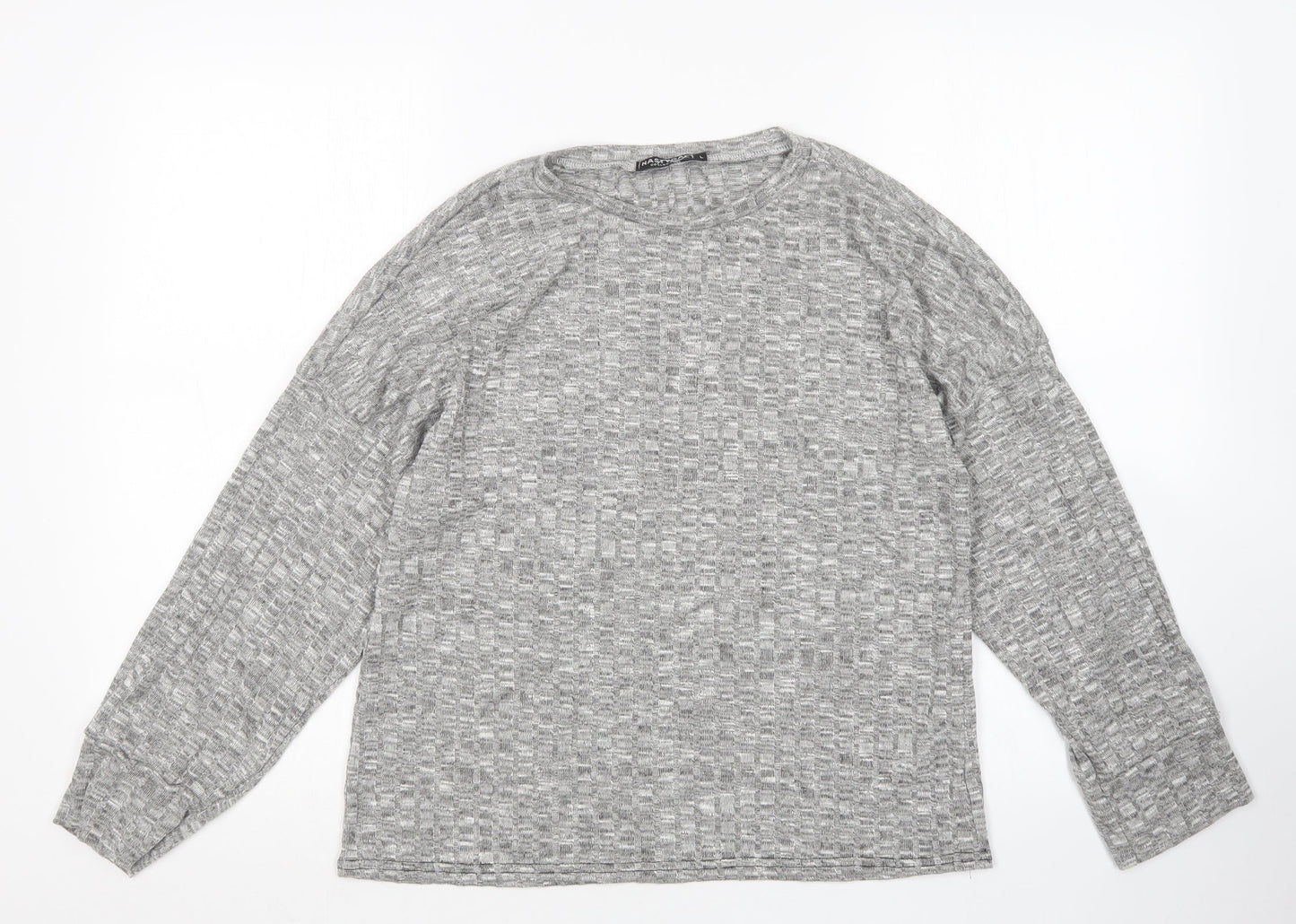 Womens UK Size L Nasty Gal Grey Pullover Jumper