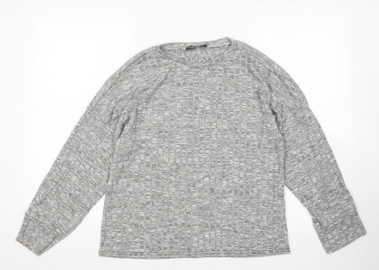 Womens UK Size L Nasty Gal Grey Pullover Jumper