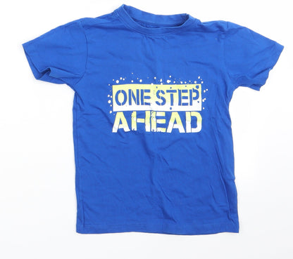 Urban Outlaws Boys Blue  Cotton Basic T-Shirt Size 7-8 Years Round Neck  - One Step Ahead