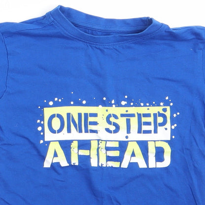 Urban Outlaws Boys Blue  Cotton Basic T-Shirt Size 7-8 Years Round Neck  - One Step Ahead