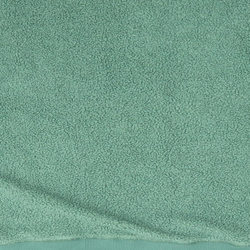 Topshop Womens Green High Neck  Polyester Henley Jumper Size 8   - Faux Sheep Skin Effect