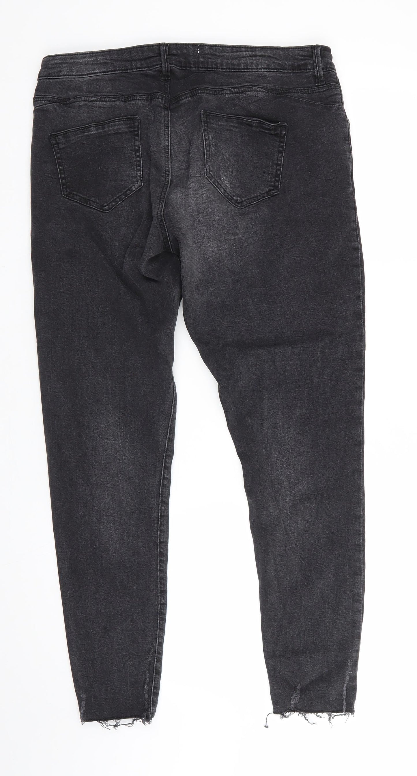 Denim Co Womens Black  Cotton Skinny Jeans Size 14 L27 in Regular