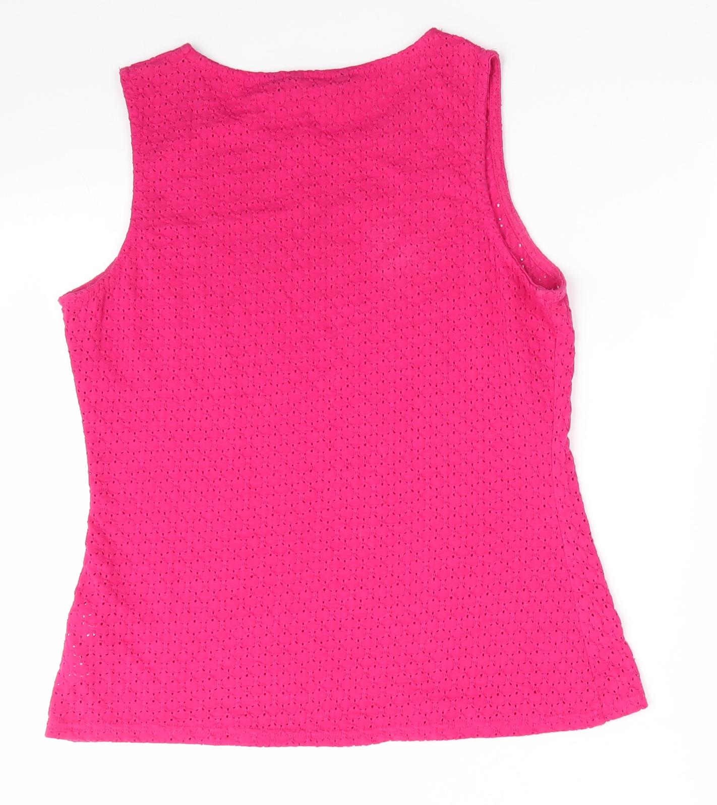Womens UK Size 10 New Look Pink Tunic Blouse