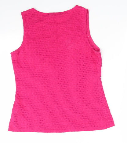 Womens UK Size 10 New Look Pink Tunic Blouse