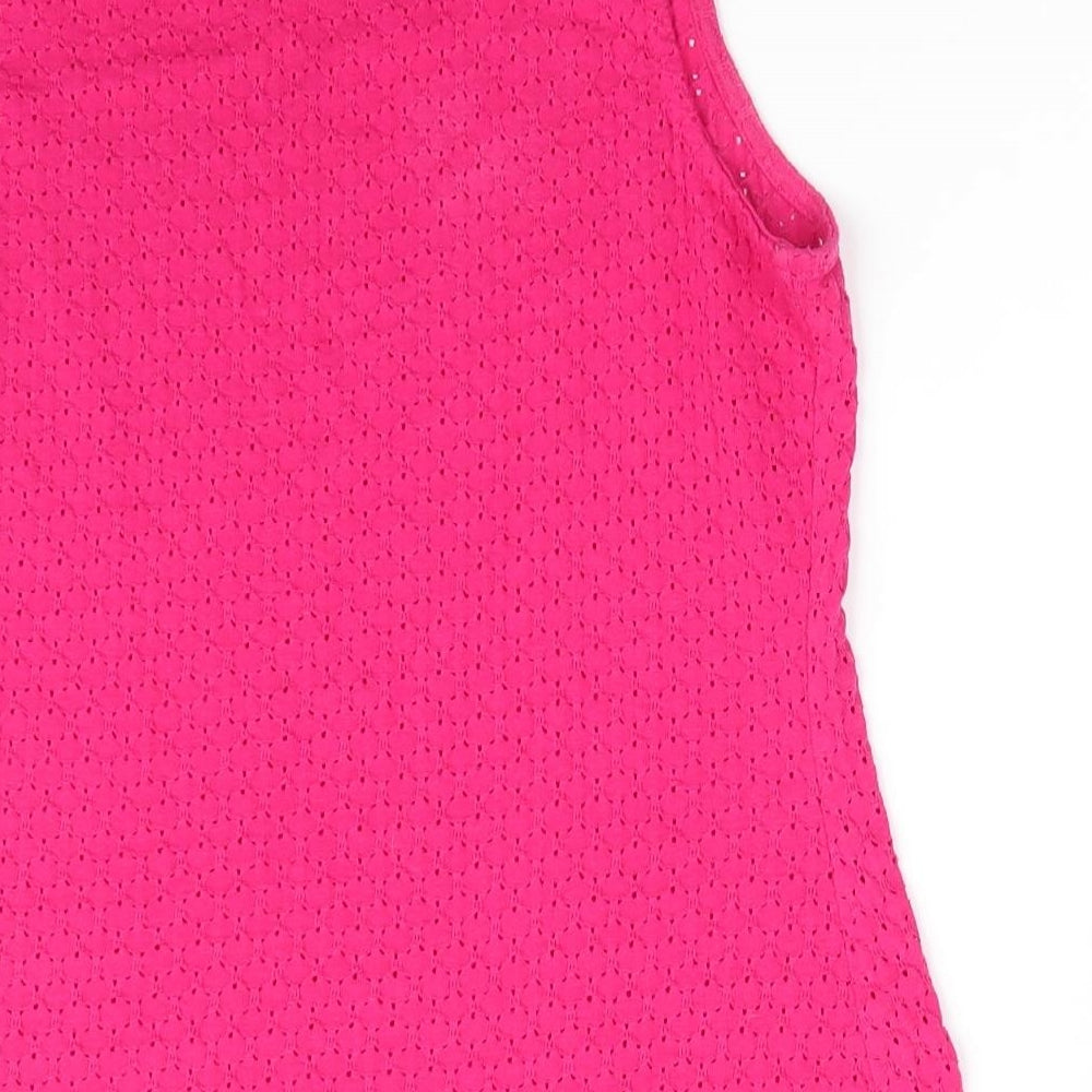 Womens UK Size 10 New Look Pink Tunic Blouse