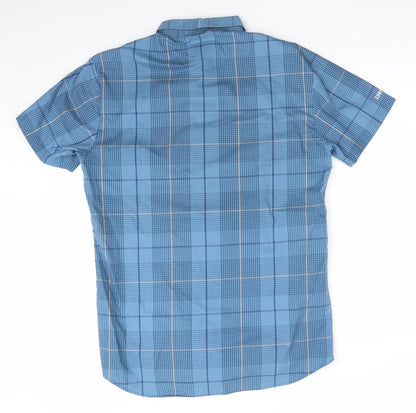 Mens UK Size S Jack & Jones Core Blue  Button-Up Short Sleeve Casual Shirt