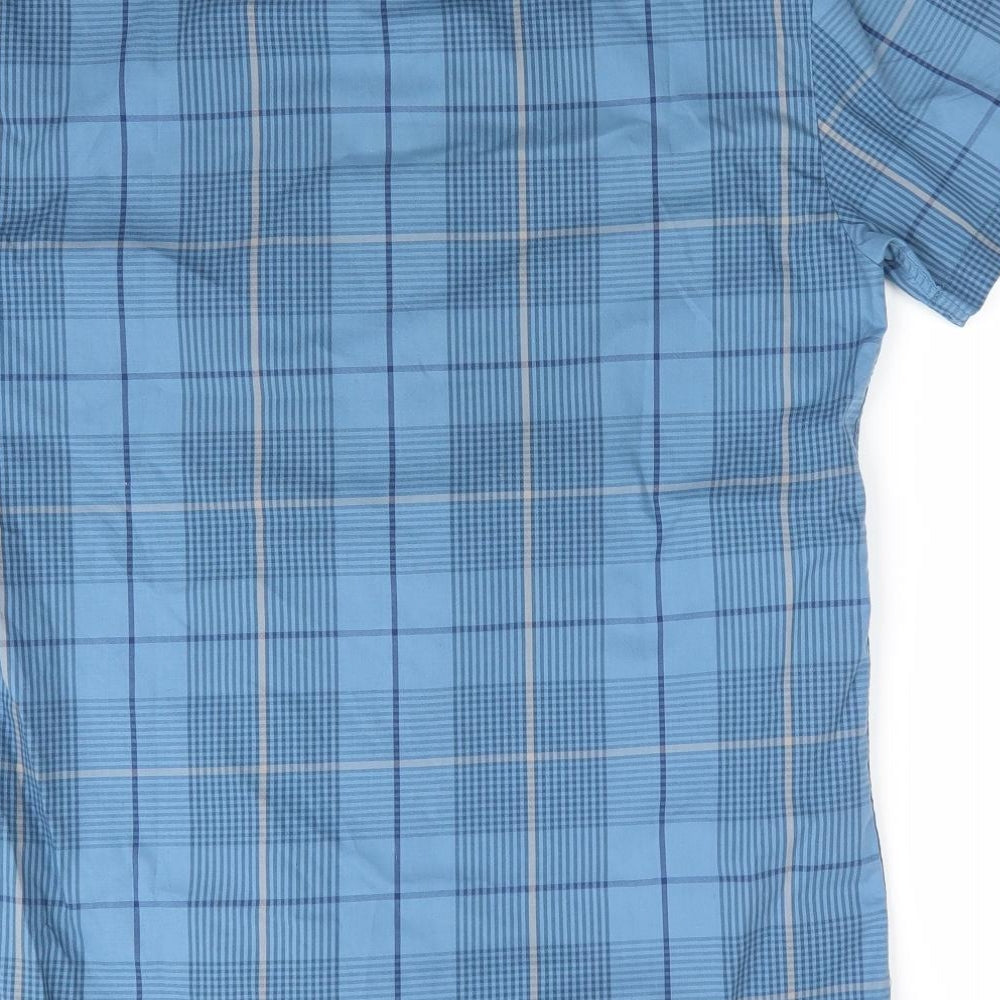 Mens UK Size S Jack & Jones Core Blue  Button-Up Short Sleeve Casual Shirt