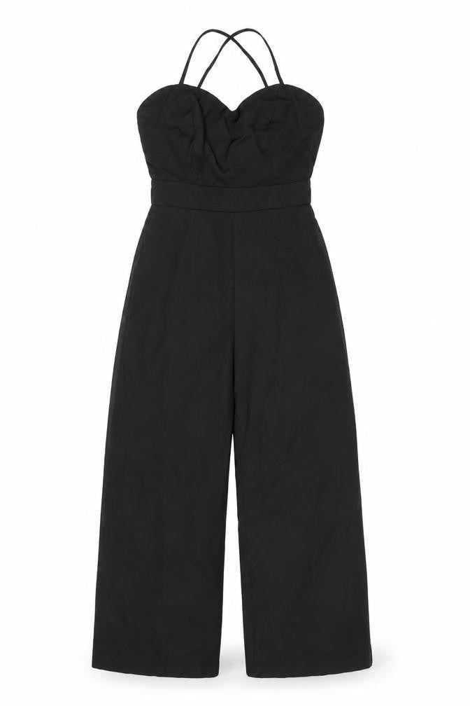 Womens UK Size 8 Boohoo One-Piece Black Jumpsuit