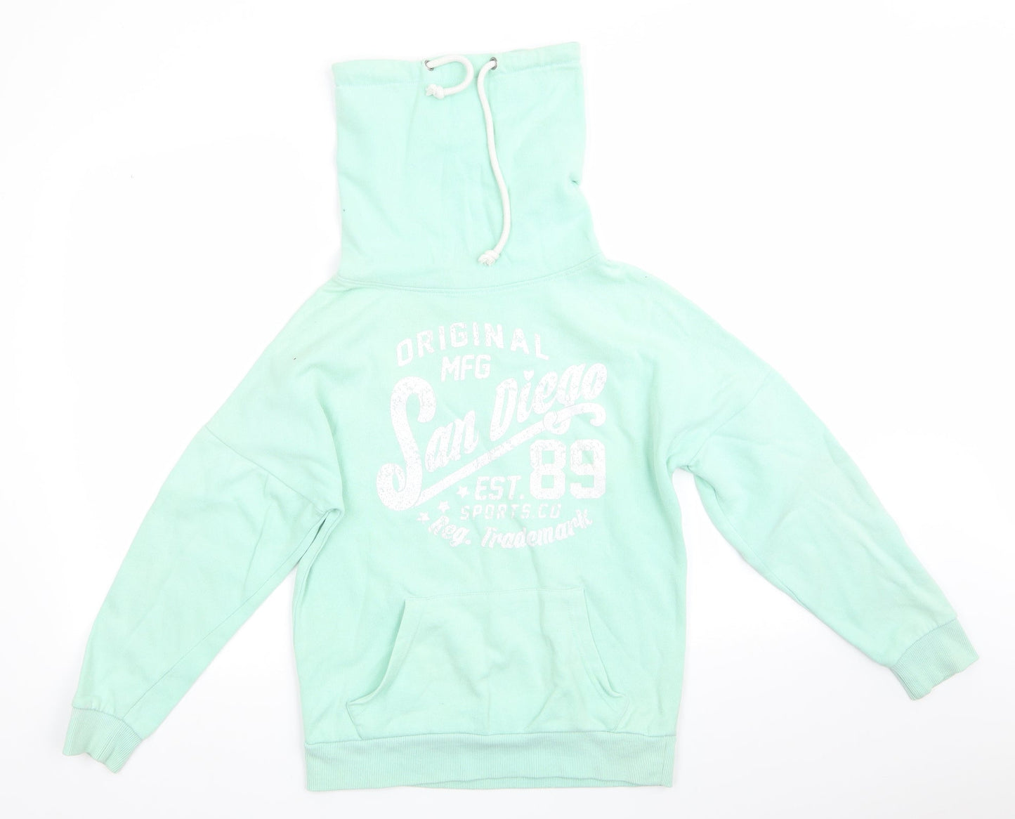 Atmosphere Womens Green  Cotton Pullover Sweatshirt Size 6   - Mint Green San Diego Funnel Neck