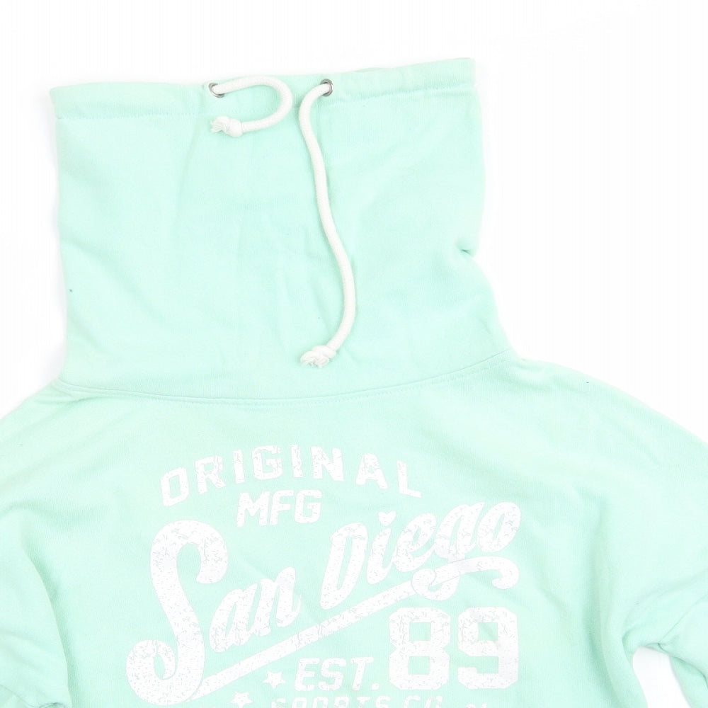 Atmosphere Womens Green  Cotton Pullover Sweatshirt Size 6   - Mint Green San Diego Funnel Neck