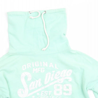 Atmosphere Womens Green  Cotton Pullover Sweatshirt Size 6   - Mint Green San Diego Funnel Neck