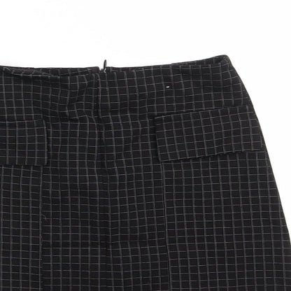 Atmosphere Womens Black Check Viscose A-Line Skirt Size 6    - No Waistband
