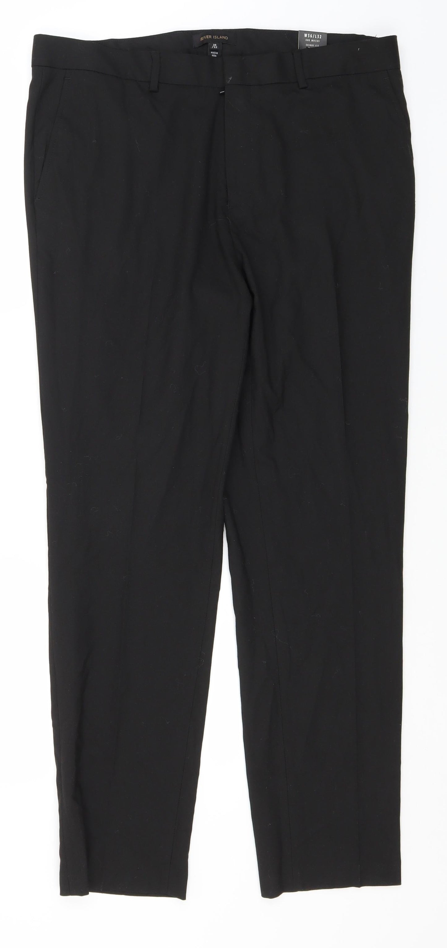 Womens UK Size 36 in River Island Regular Fit  Black Trousers