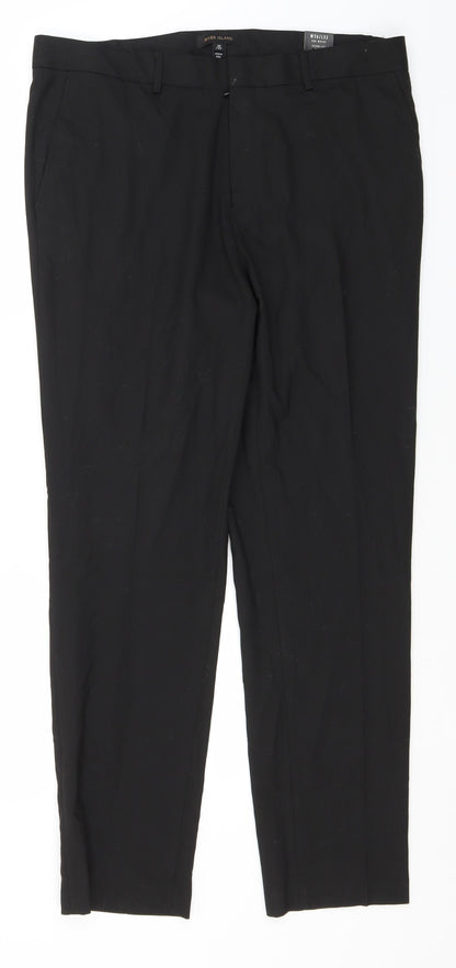 Womens UK Size 36 in River Island Regular Fit  Black Trousers
