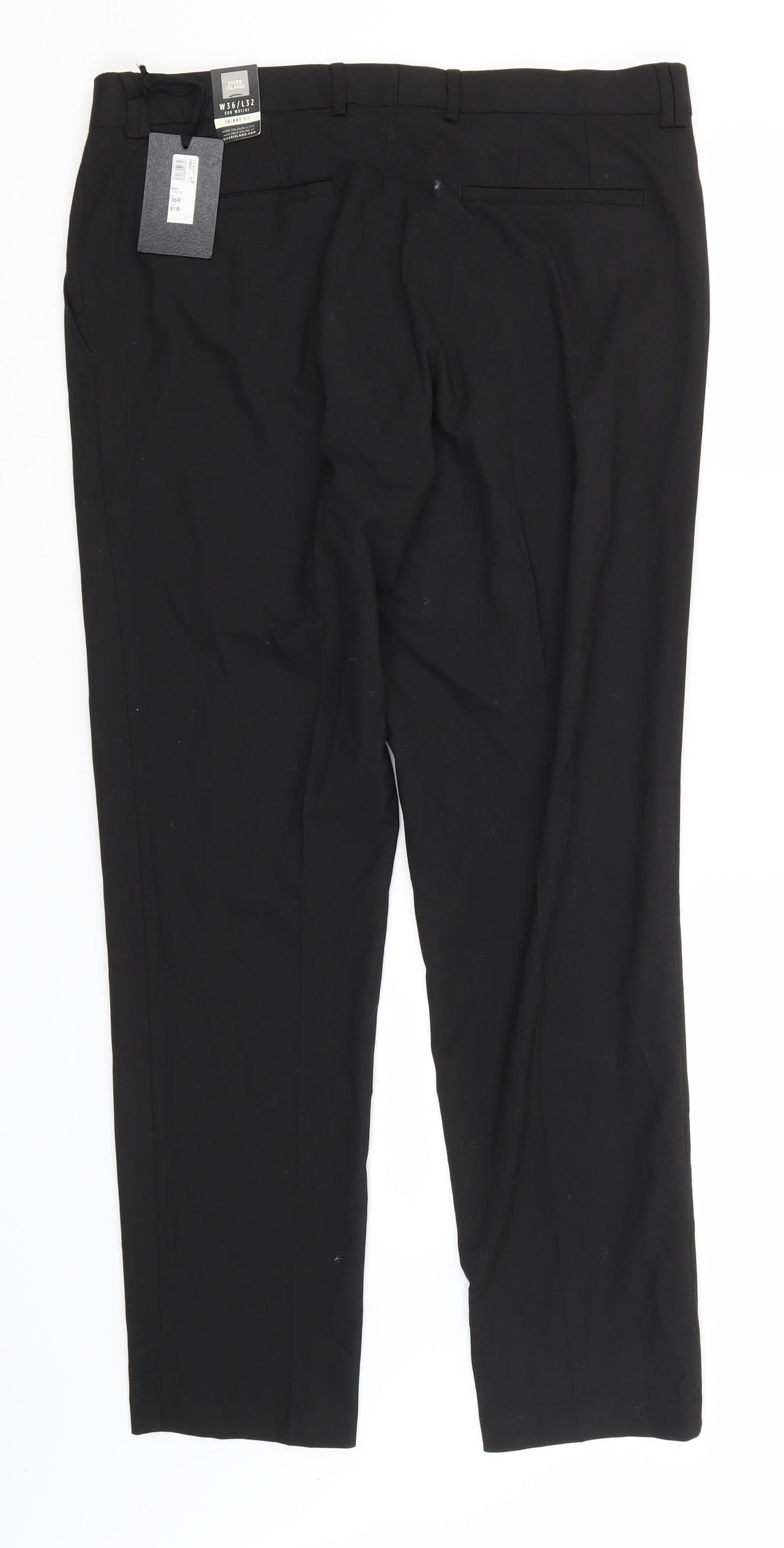 Womens UK Size 36 in River Island Regular Fit  Black Trousers