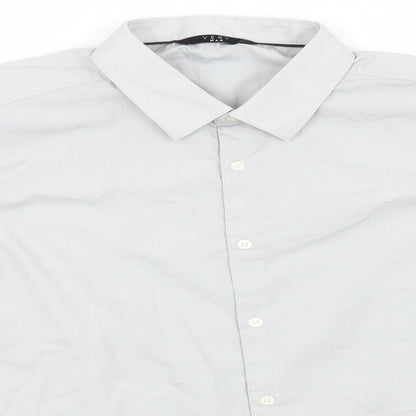 Very Mens Green  Polyester  Button-Up Size 17 Collared