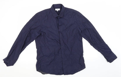 Taylor & Wright Mens Blue  Cotton  Button-Up Size 15.5 Collared