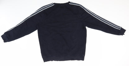 River Island Mens Blue Round Neck  Cotton Pullover Jumper Size L