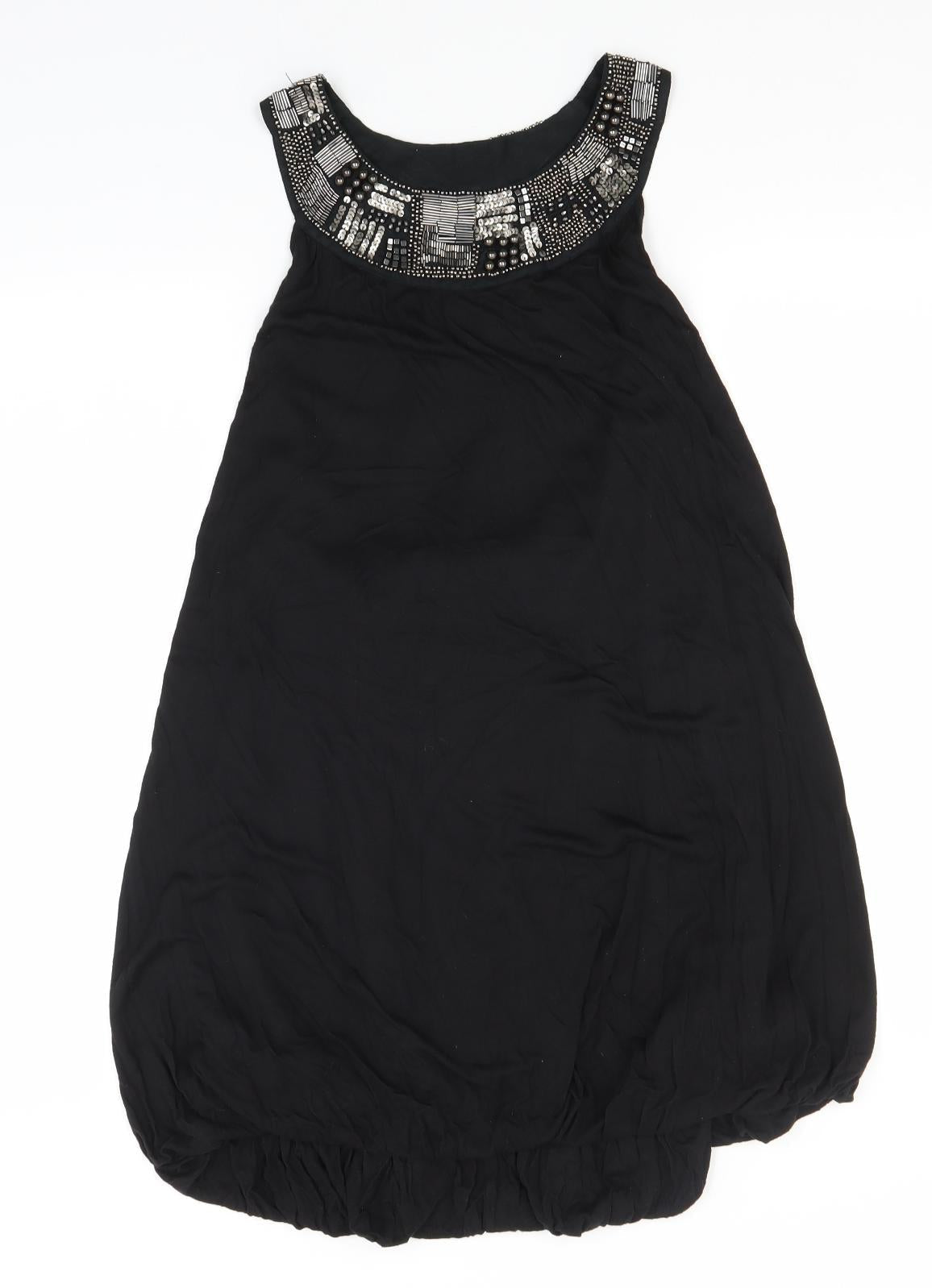 Red Herring Womens Black  Viscose A-Line  Size 14  Round Neck