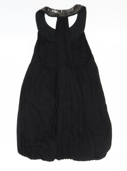 Red Herring Womens Black  Viscose A-Line  Size 14  Round Neck