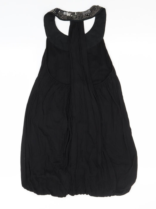 Red Herring Womens Black  Viscose A-Line  Size 14  Round Neck