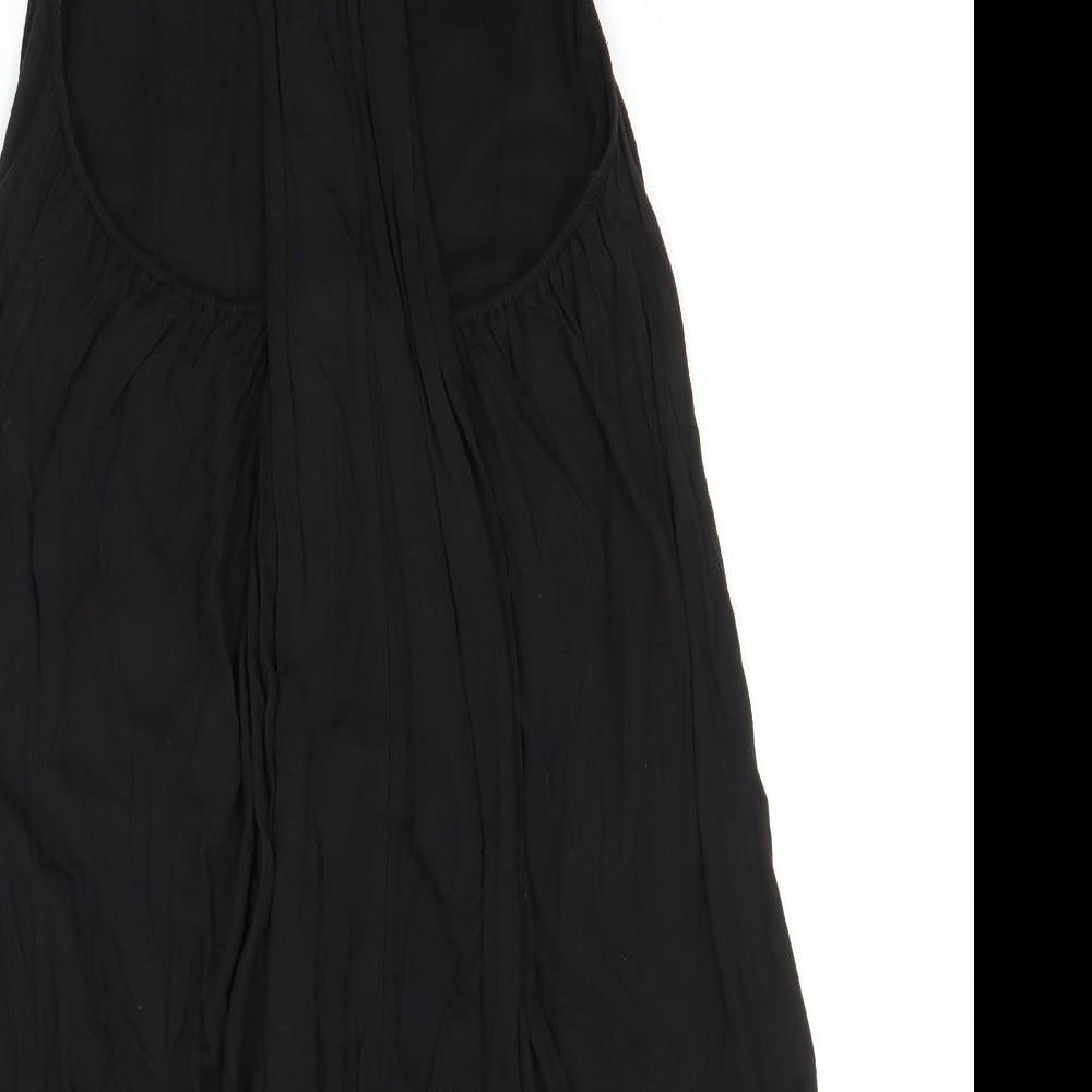 Red Herring Womens Black  Viscose A-Line  Size 14  Round Neck