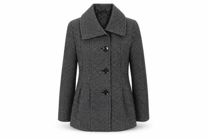 Front view of Debenhams women’s black polka dot jacket blazer, size UK 6