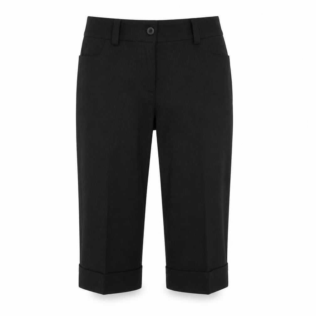 Womens UK Size 30 Preworn Regular Fit Cropped Black Trousers