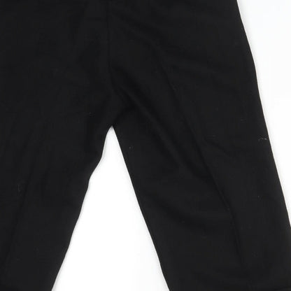 Womens UK Size 30 Preworn Regular Fit Cropped Black Trousers