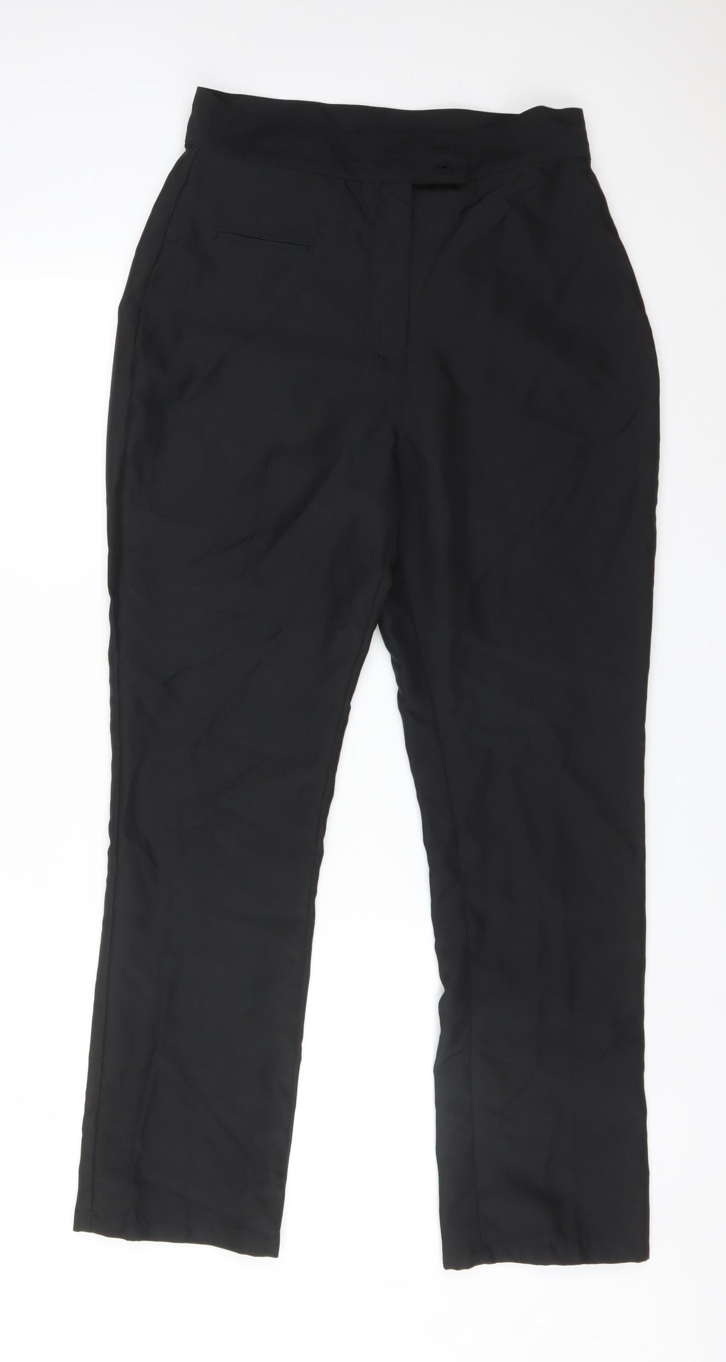 Womens UK Size 8 Preworn Regular Fit  Black Trousers