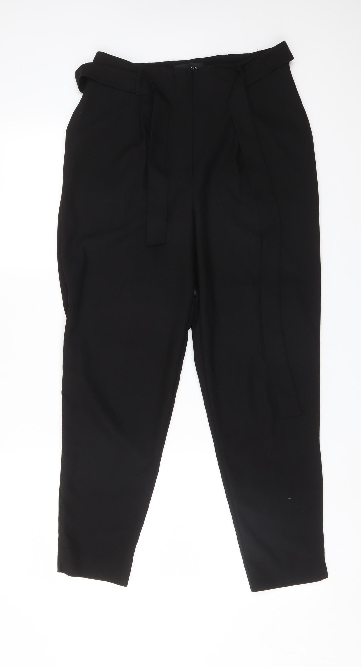 Womens UK Size 8 New Look Regular Fit Carrot Black Trousers