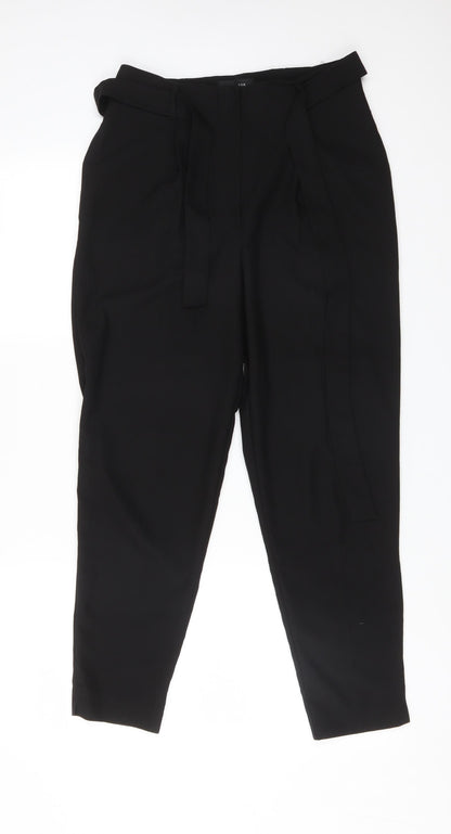 Womens UK Size 8 New Look Regular Fit Carrot Black Trousers