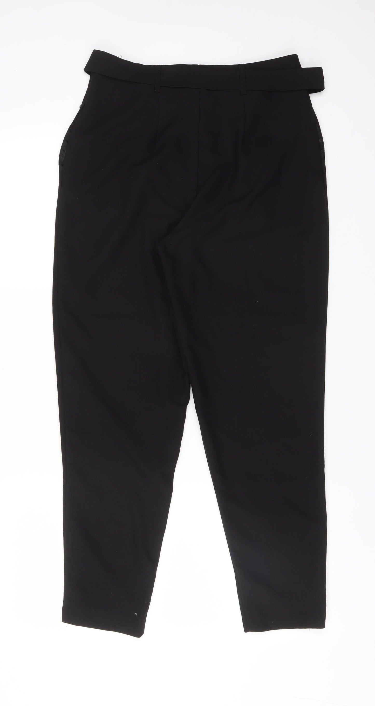 Womens UK Size 8 New Look Regular Fit Carrot Black Trousers
