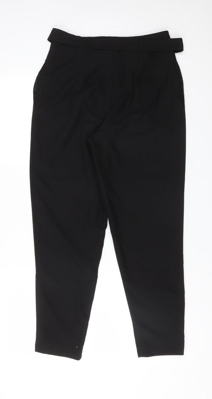 Womens UK Size 8 New Look Regular Fit Carrot Black Trousers
