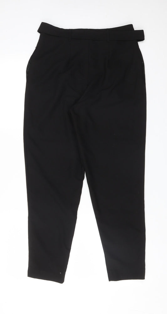 Womens UK Size 8 New Look Regular Fit Carrot Black Trousers