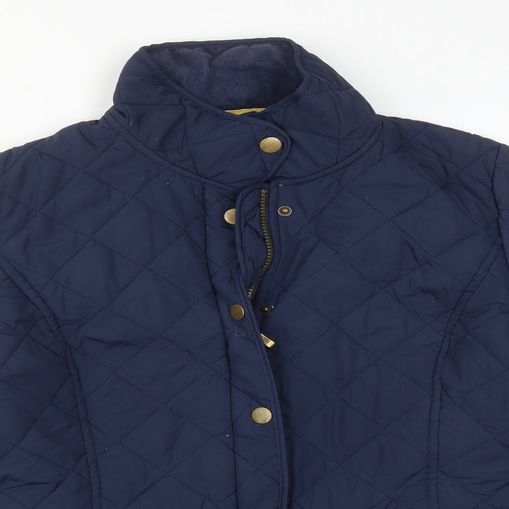 BETTY KAY Womens Blue Argyle/Diamond  Overcoat Coat Size 12