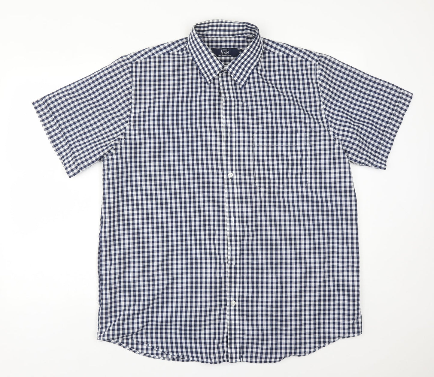 Mens UK Size M Premier Multicoloured  Button-Up Short Sleeve Casual Shirt