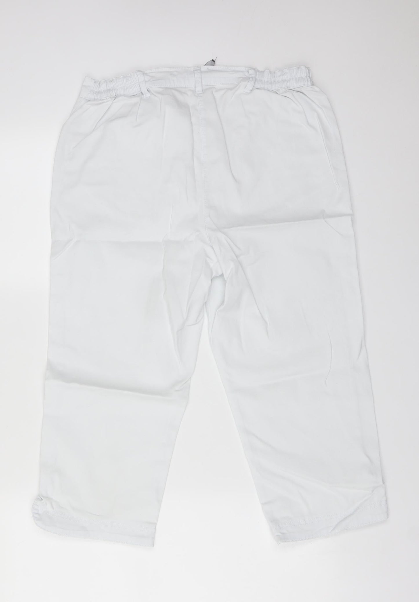 BM Womens White  Cotton Cropped Jeans Size 12 L20 in Regular