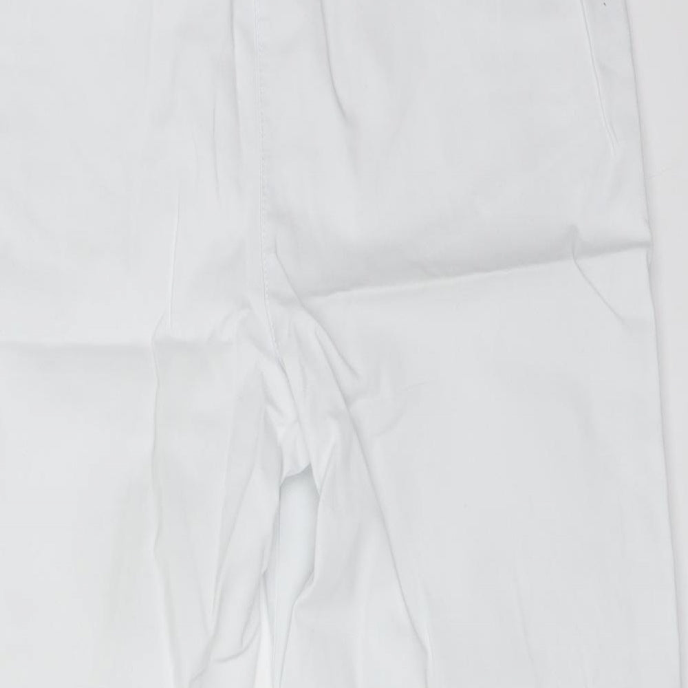 BM Womens White  Cotton Cropped Jeans Size 12 L20 in Regular