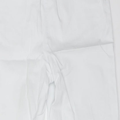 BM Womens White  Cotton Cropped Jeans Size 12 L20 in Regular
