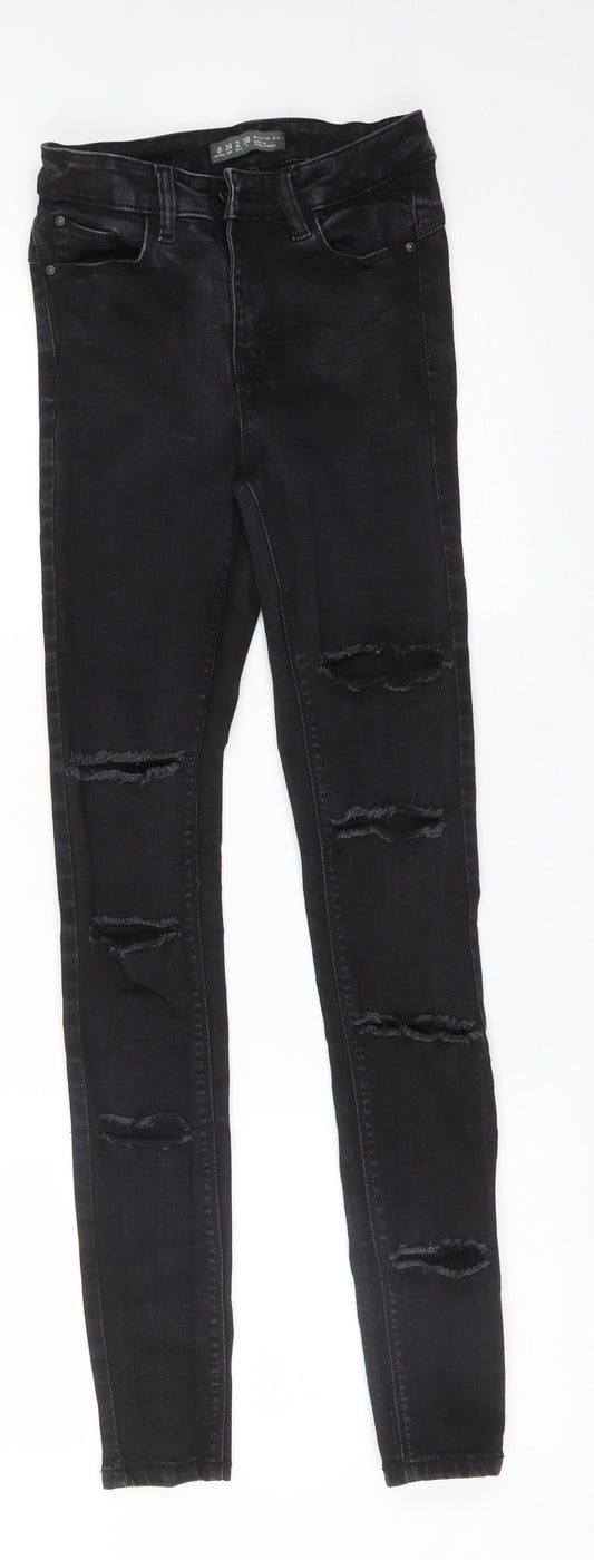 DENIM CO Womens Black  Cotton Skinny Jeans Size 6 L29 in Regular