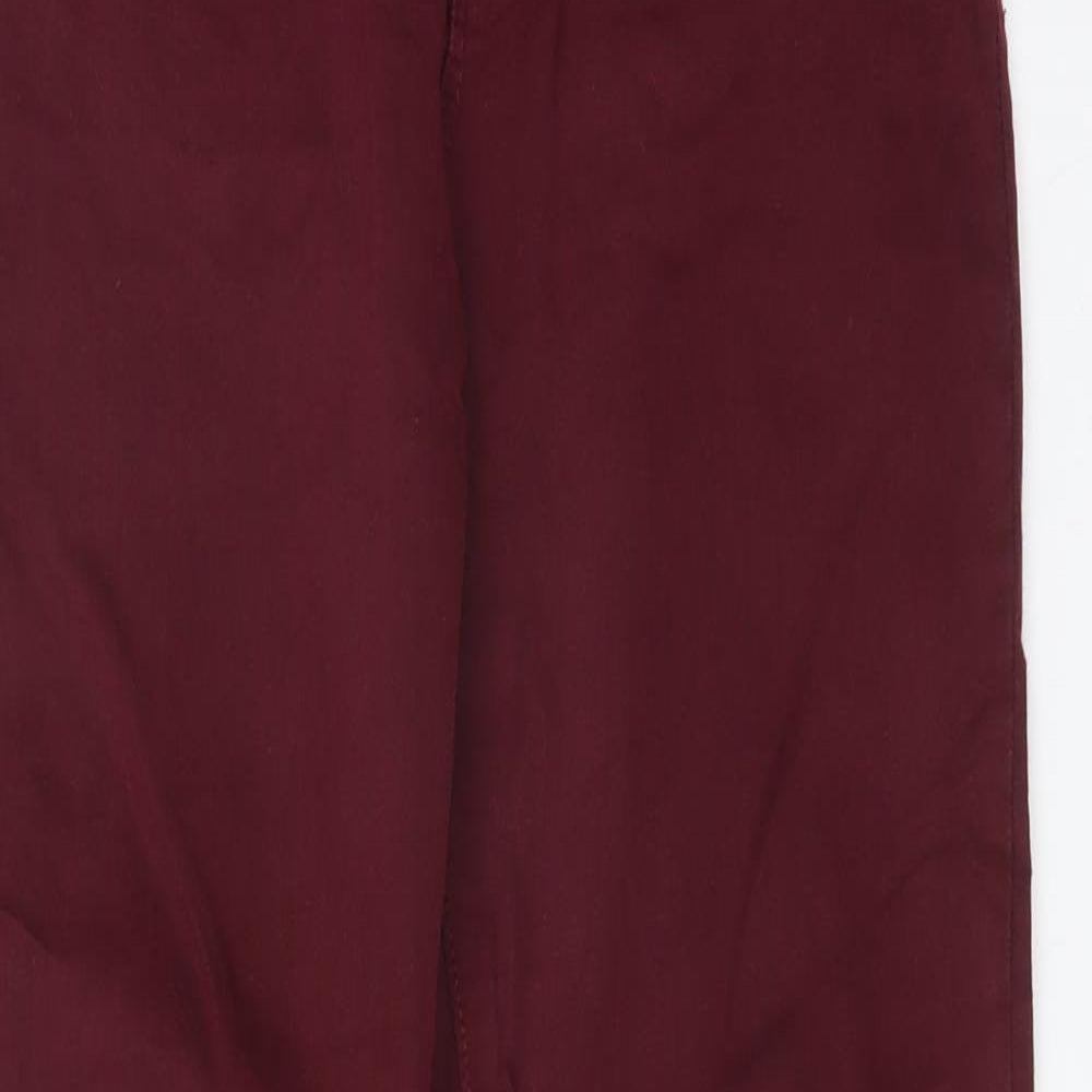 Bershka Womens Red  Cotton Skinny Jeans Size 8 L25 in Regular