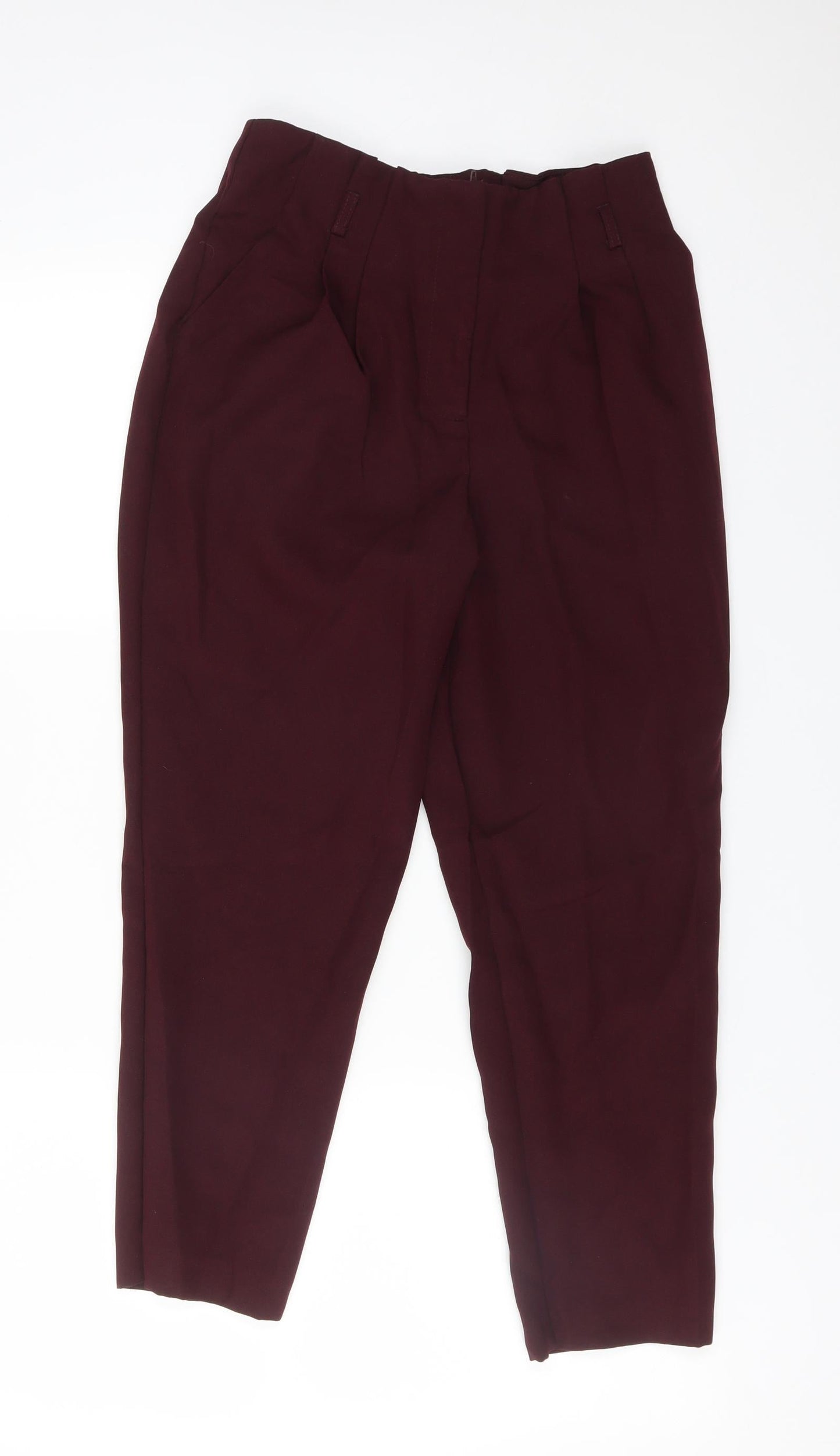 Womens UK Size 8 Miss Selfridge Regular Fit Carrot Red Trousers