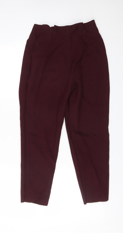 Womens UK Size 8 Miss Selfridge Regular Fit Carrot Red Trousers