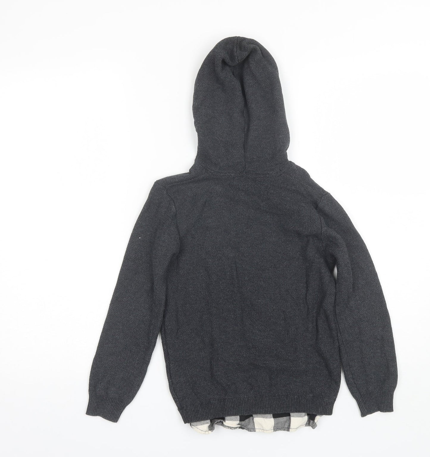 Primark Boys Grey  Cotton Pullover Hoodie Size 7-8 Years